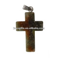 Unakite Gemstone Cross Pendant